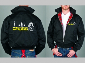 Crossfit Bunda Harrington s hrejivou podšívkou farby RED TARTAN, obojstranné logo (s kapucou iba v čiernej farbe je za 42,90euro) 